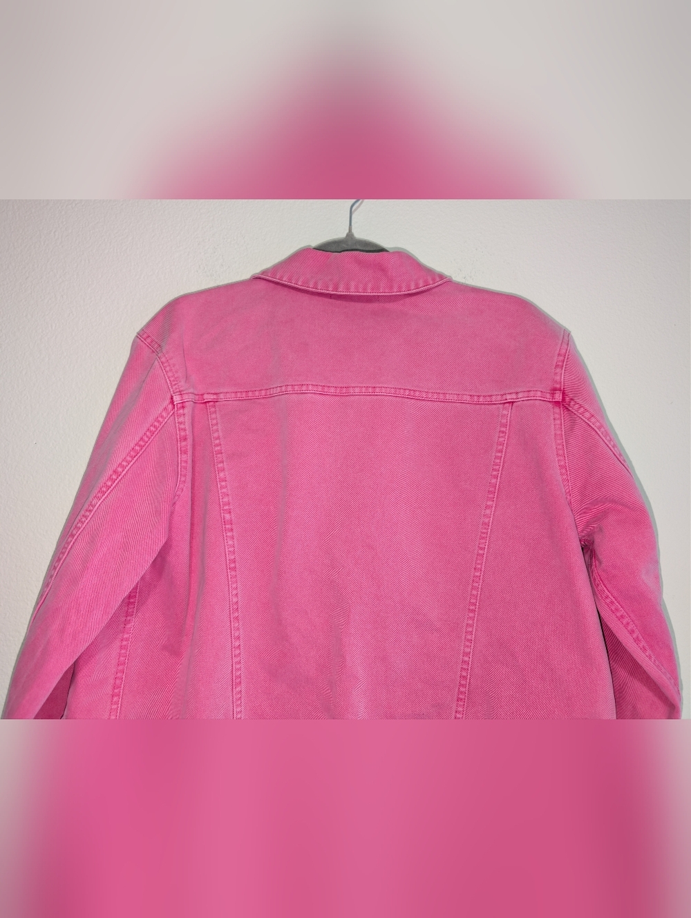 T Mobile Pink Denim Jacket Size medium - Picture 4 of 12